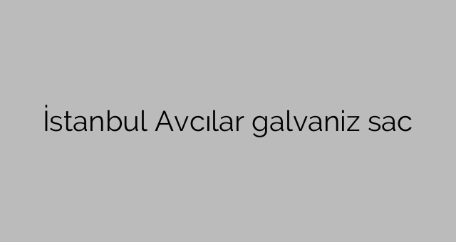 İstanbul Avcılar galvaniz sac